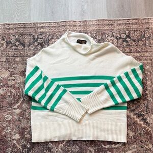 Anthropologie Truth by Republic Mock Neck Striped Sweater